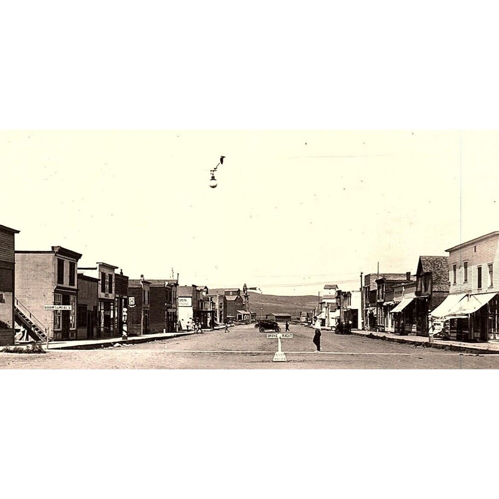 Lake Andes SD South Dakota Postcard Early RPPC Main Street View